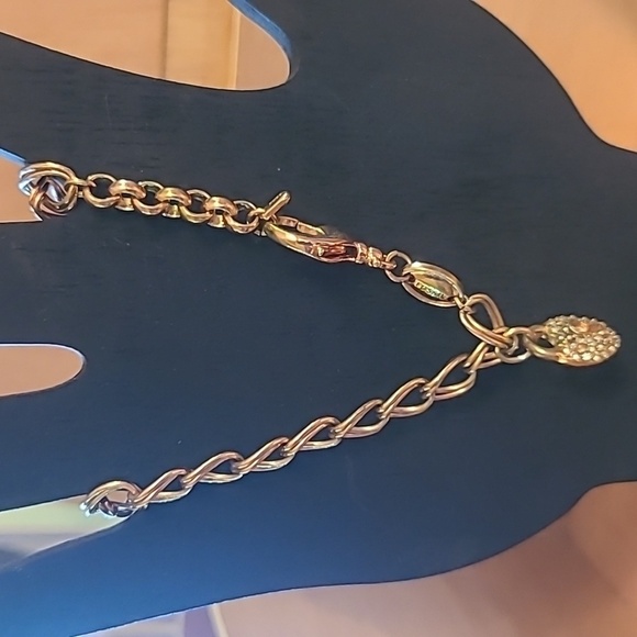 Fossil bracelet gold coloring with heart charm - Picture 2 of 6